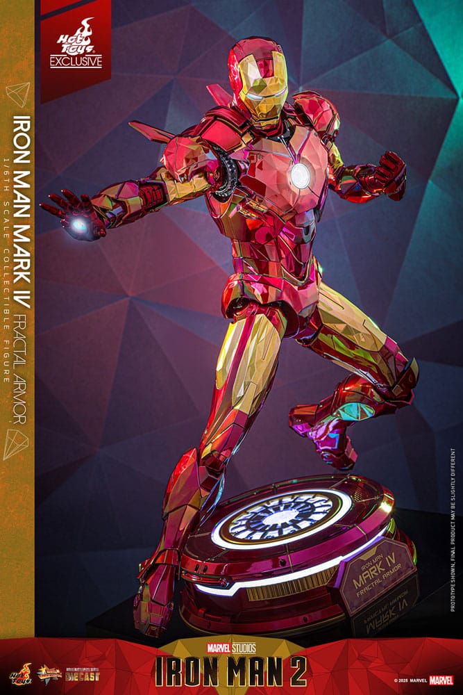 Hot Toys Iron Man Mark VI Fractal Armor Iron Man Movie Masterpiece Diecast Action Figure 1 6 Scale 33 cm