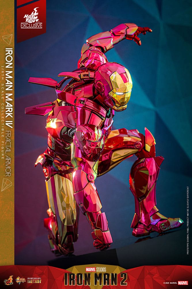Hot Toys Iron Man Mark VI Fractal Armor Iron Man Movie Masterpiece Diecast Action Figure 1 6 Scale 33 cm