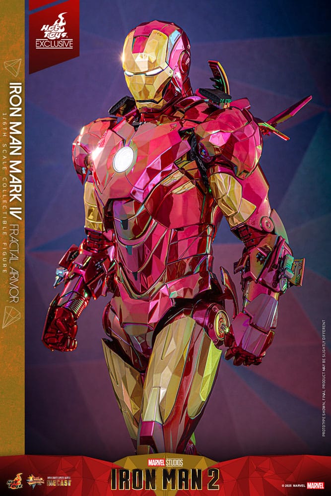 Hot Toys Iron Man Mark VI Fractal Armor Iron Man Movie Masterpiece Diecast Action Figure 1 6 Scale 33 cm
