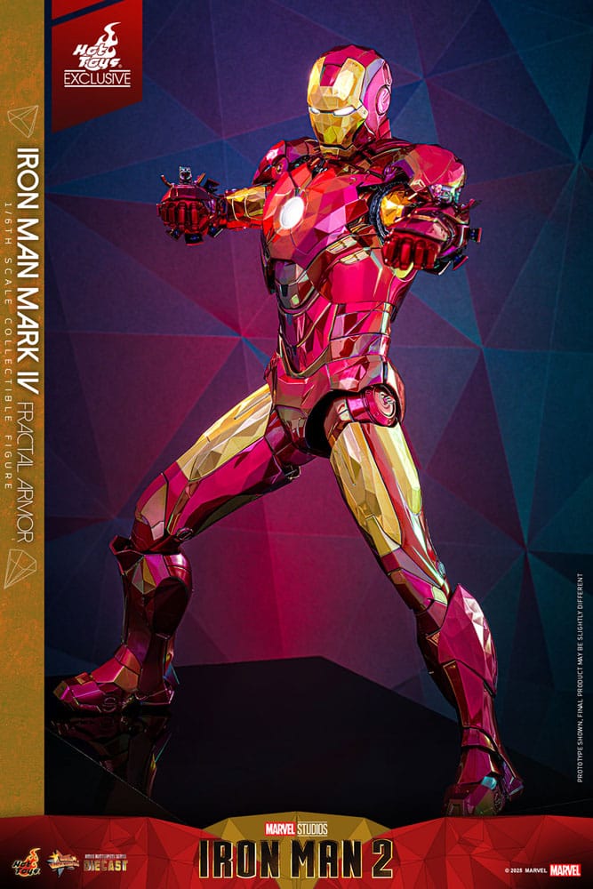 Hot Toys Iron Man Mark VI Fractal Armor Iron Man Movie Masterpiece Diecast Action Figure 1 6 Scale 33 cm
