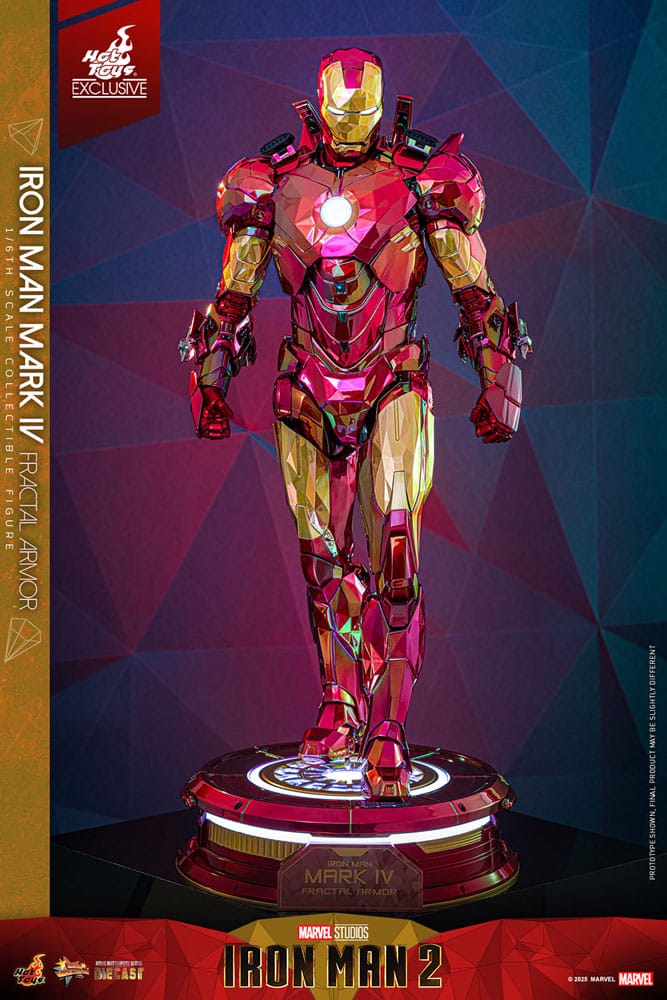 Hot Toys Iron Man Mark VI Fractal Armor Iron Man Movie Masterpiece Diecast Action Figure 1 6 Scale 33 cm