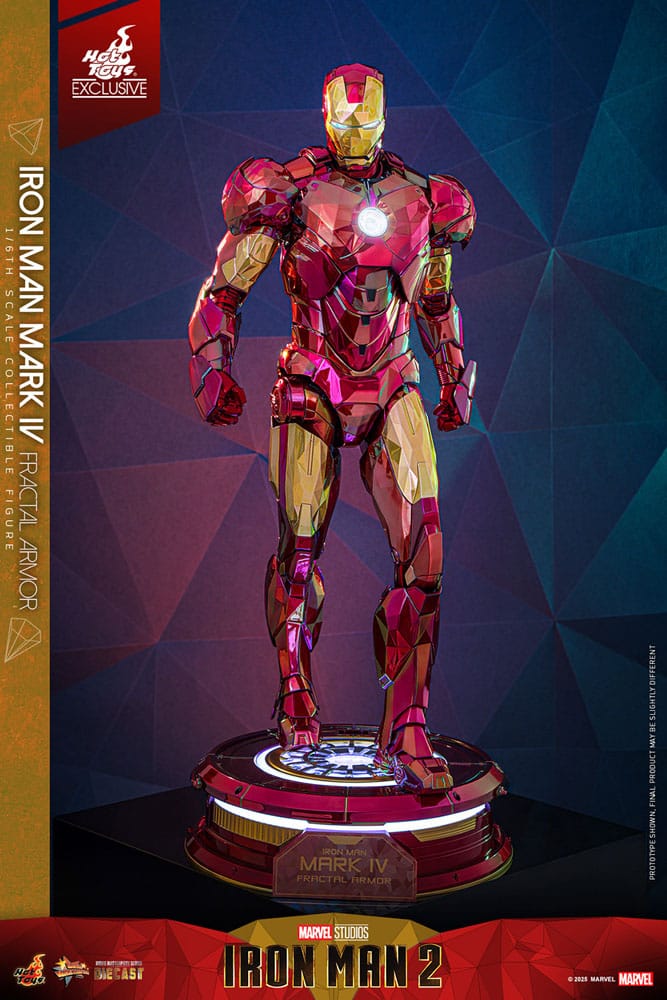 Hot Toys Iron Man Mark VI Fractal Armor Iron Man Movie Masterpiece Diecast Action Figure 1 6 Scale 33 cm