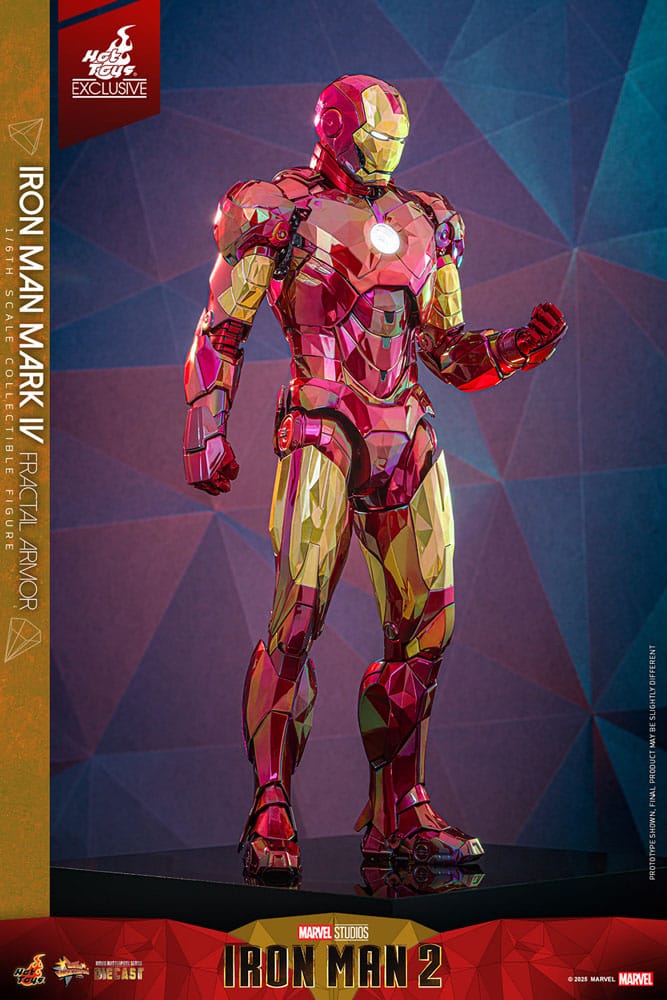 Hot Toys Iron Man Mark VI Fractal Armor Iron Man Movie Masterpiece Diecast Action Figure 1 6 Scale 33 cm