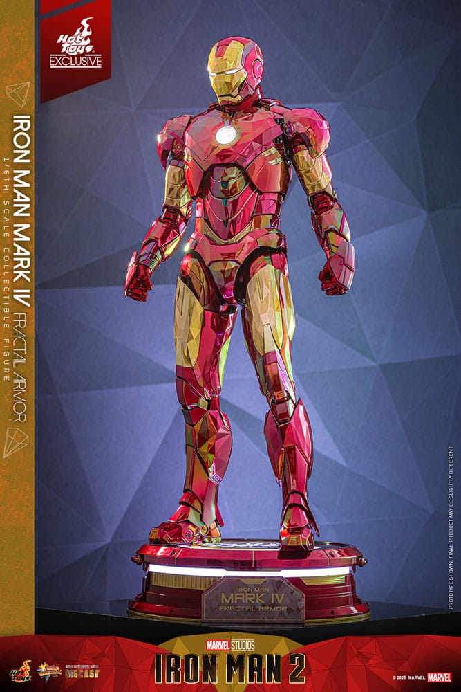 Hot Toys Iron Man Mark VI Fractal Armor Iron Man Movie Masterpiece Diecast Action Figure 1 6 Scale 33 cm