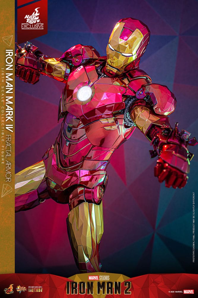 Hot Toys Iron Man Mark VI Fractal Armor Iron Man Movie Masterpiece Diecast Action Figure 1 6 Scale 33 cm