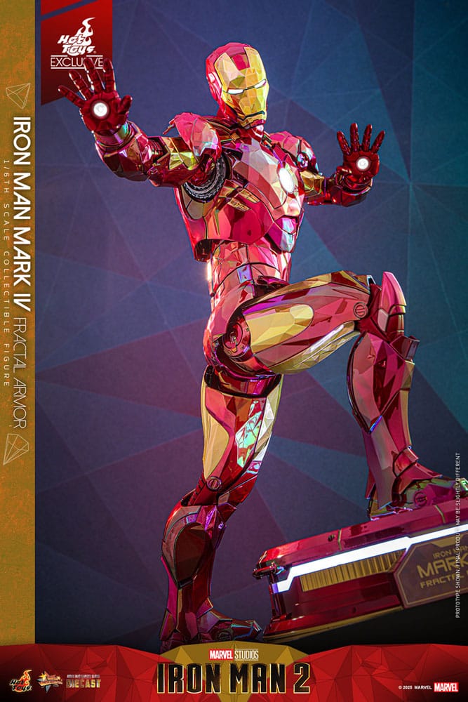 Hot Toys Iron Man Mark VI Fractal Armor Iron Man Movie Masterpiece Diecast Action Figure 1 6 Scale 33 cm