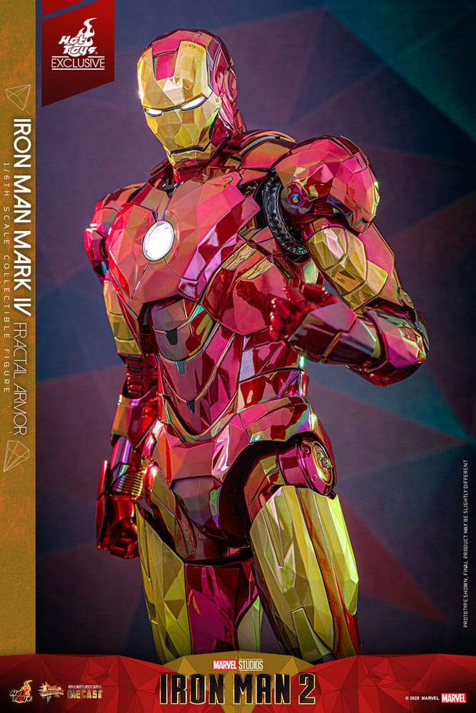 Hot Toys Iron Man Mark VI Fractal Armor Iron Man Movie Masterpiece Diecast Action Figure 1 6 Scale 33 cm