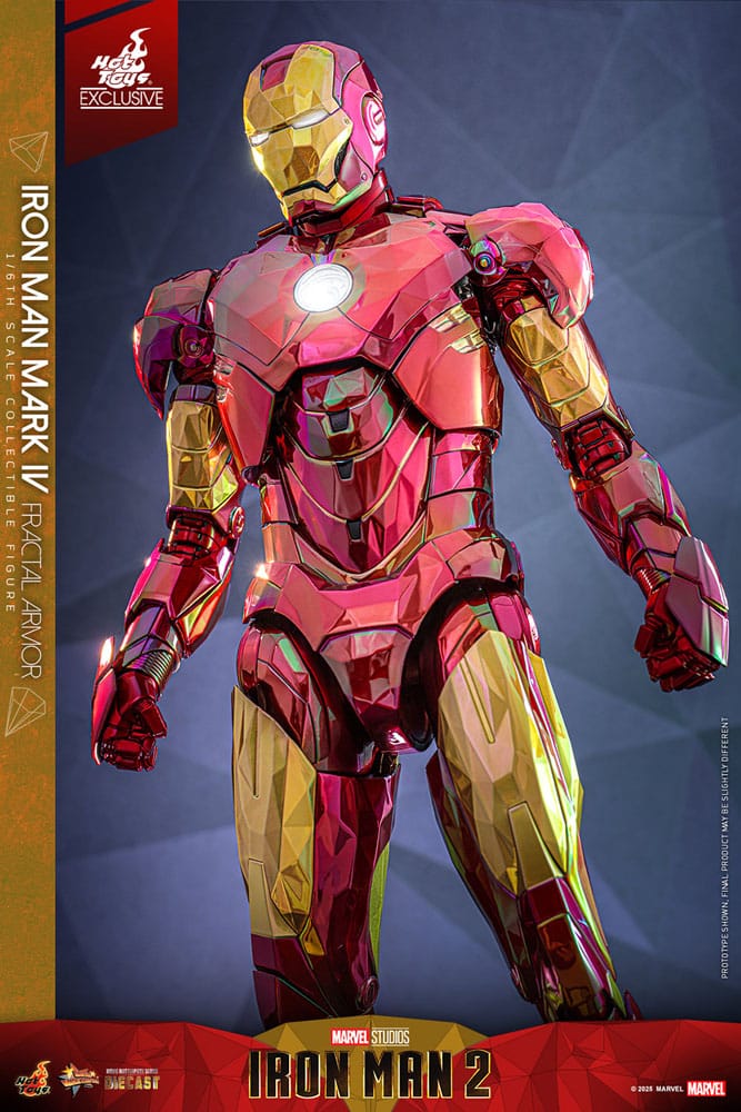 Hot Toys Iron Man Mark VI Fractal Armor Iron Man Movie Masterpiece Diecast Action Figure 1 6 Scale 33 cm