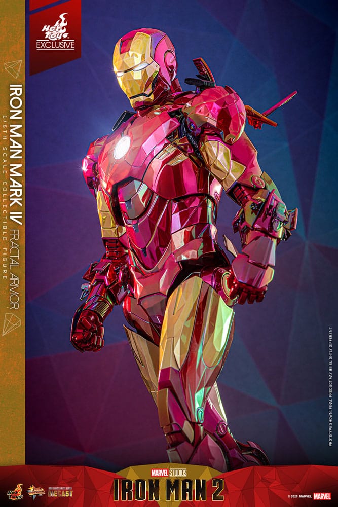 Hot Toys Iron Man Mark VI Fractal Armor Iron Man Movie Masterpiece Diecast Action Figure 1 6 Scale 33 cm