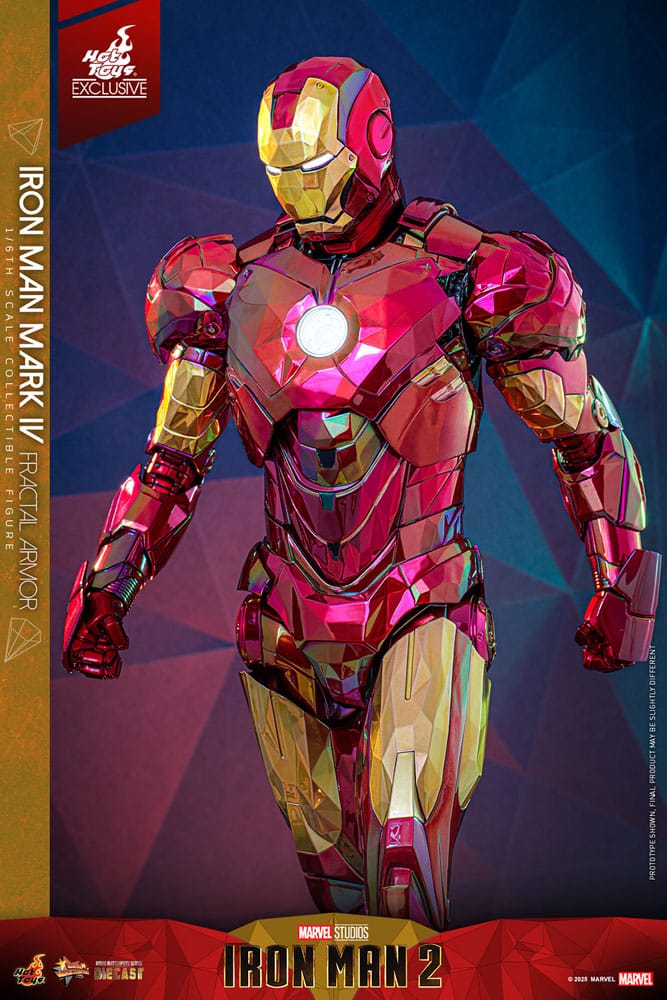 Hot Toys Iron Man Mark VI Fractal Armor Iron Man Movie Masterpiece Diecast Action Figure 1 6 Scale 33 cm