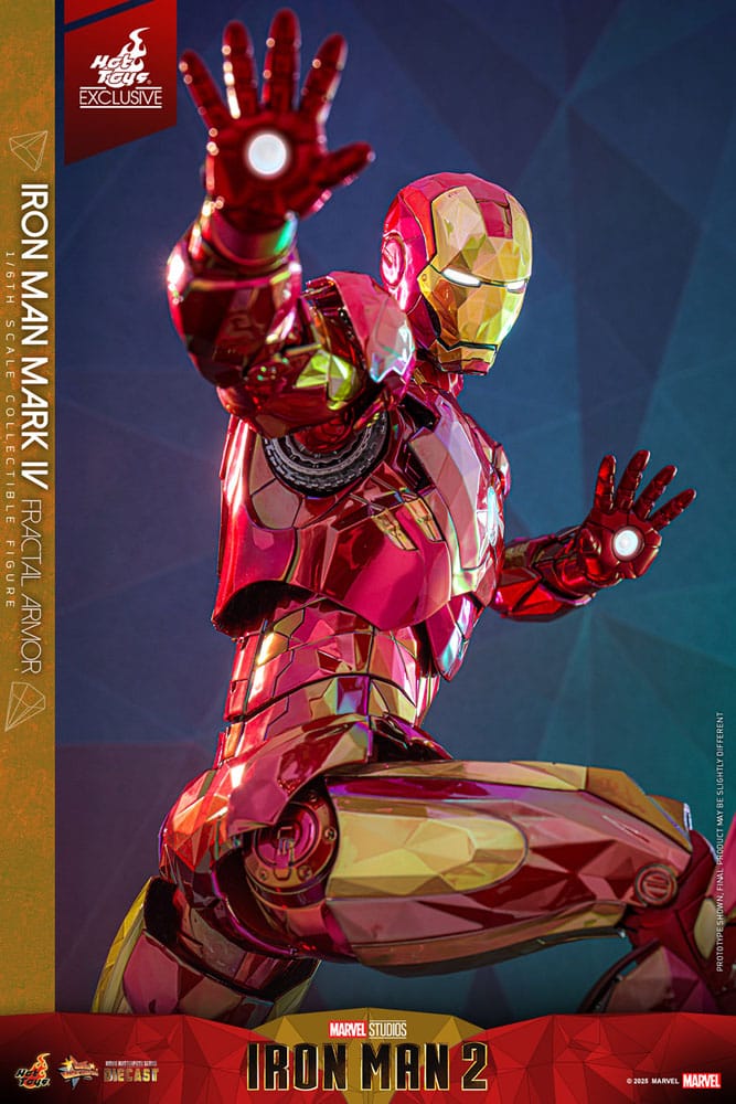 Hot Toys Iron Man Mark VI Fractal Armor Iron Man Movie Masterpiece Diecast Action Figure 1 6 Scale 33 cm
