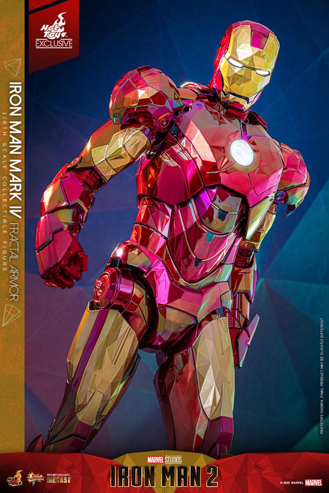 Hot Toys Iron Man Mark VI Fractal Armor Iron Man Movie Masterpiece Diecast Action Figure 1 6 Scale 33 cm