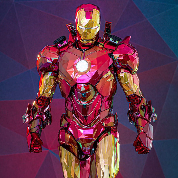 Hot Toys Iron Man Mark VI Fractal Armor Iron Man Movie Masterpiece Diecast Action Figure 1 6 Scale 33 cm