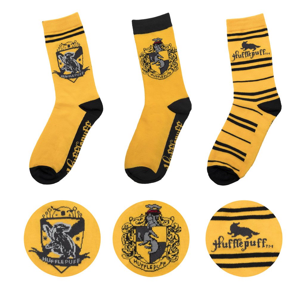 Harry Potter Hufflepuff Socks Three Pack Official