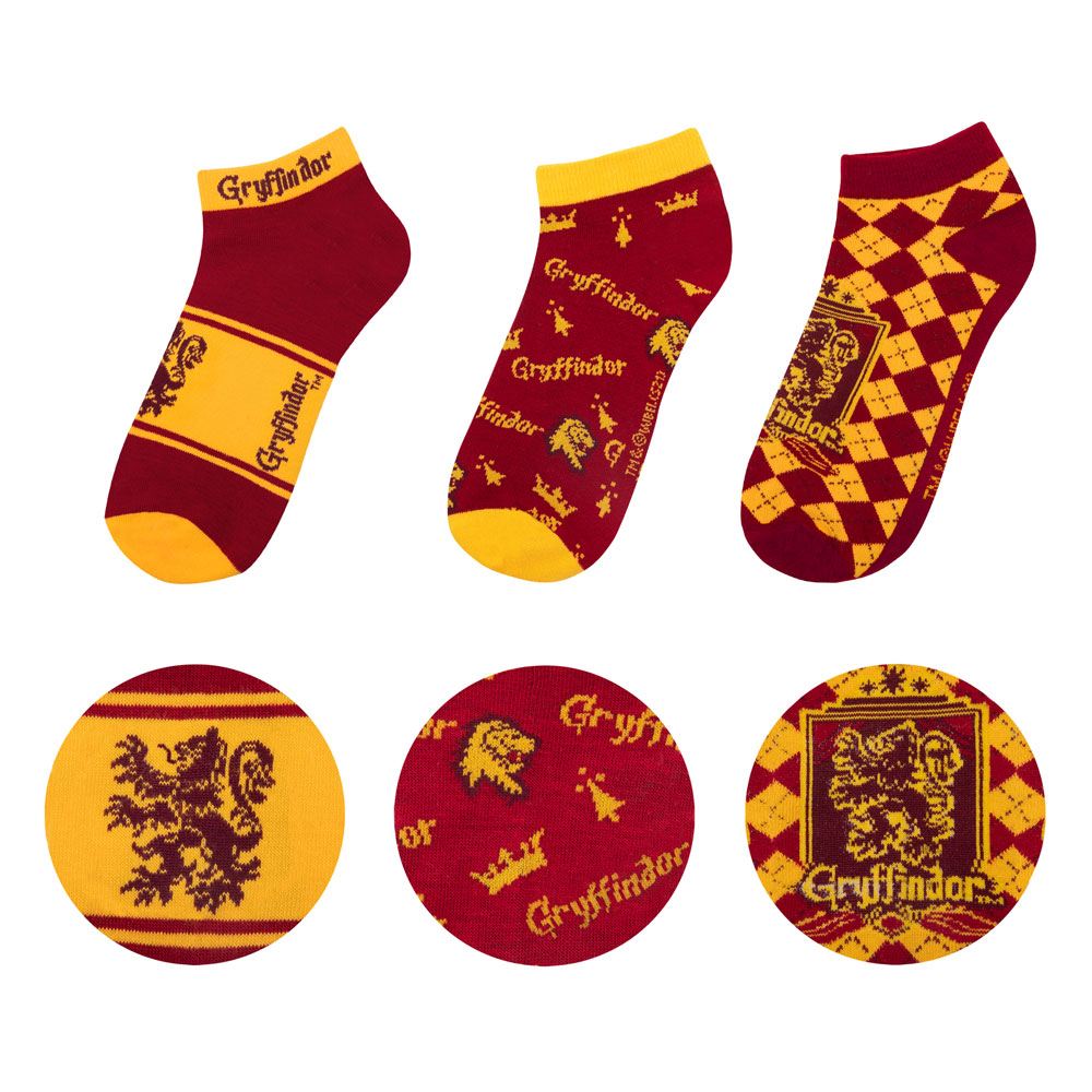 Harry Potter Gryffindor Ankle Socks 3 Pack