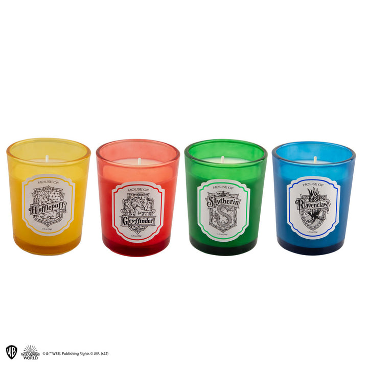 Wizarding World Set of 4 Hogwarts Houses Scented Candles With Charm Bracelet