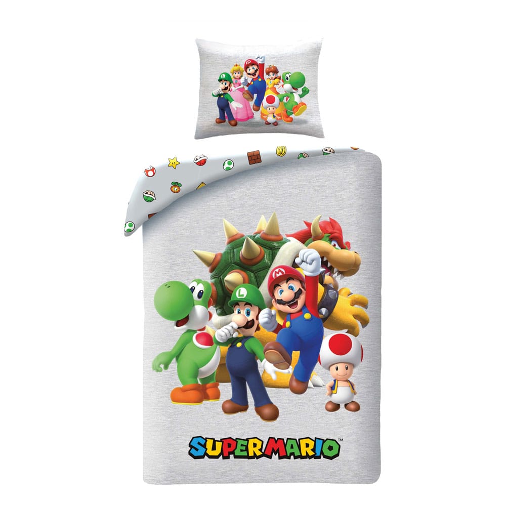 Super Mario Duvet Cover Set Edition Four 140 by 200 cm 70 by 90 cm