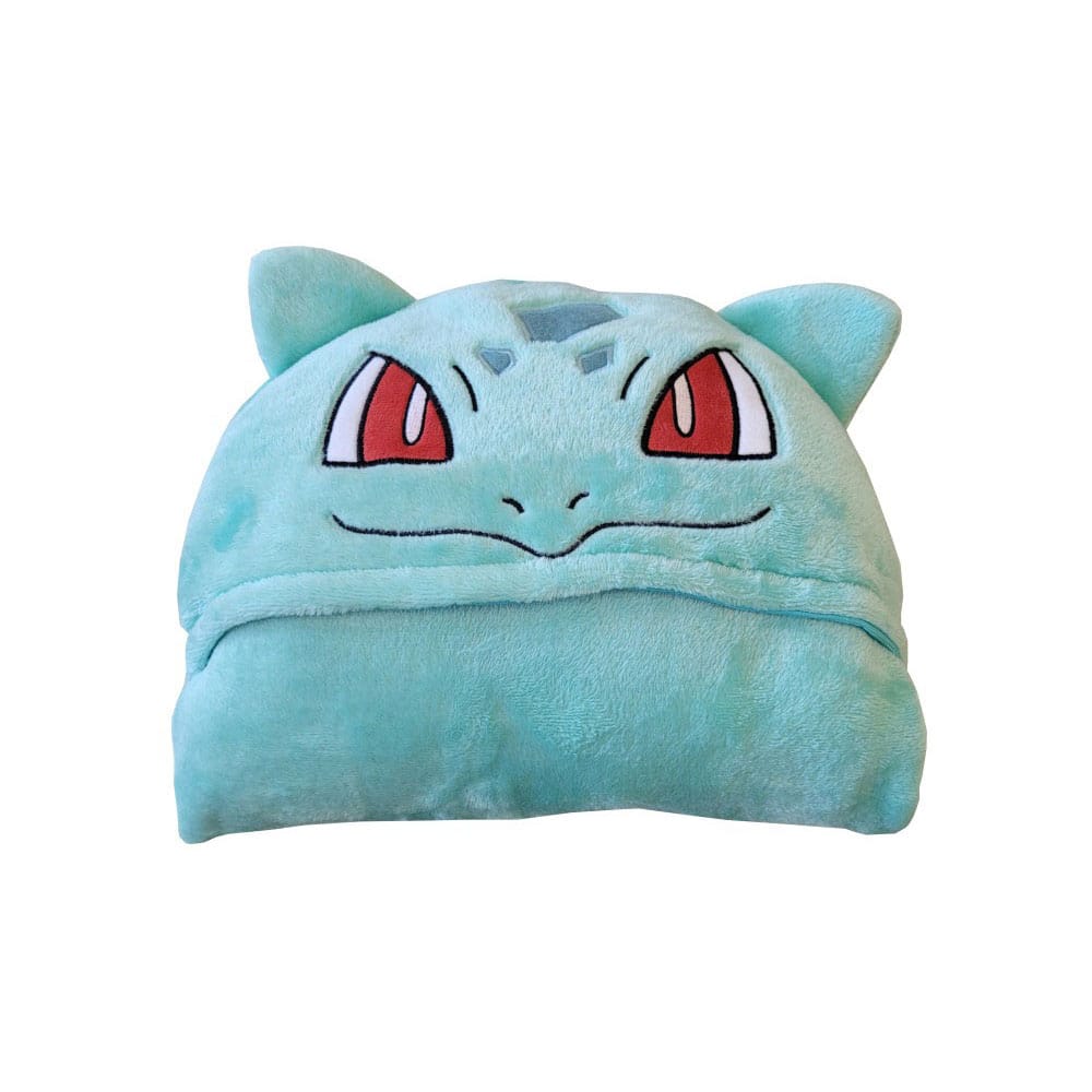 Pokémon Bulbasaur Coral Hooded Blanket 120 x 150 cm
