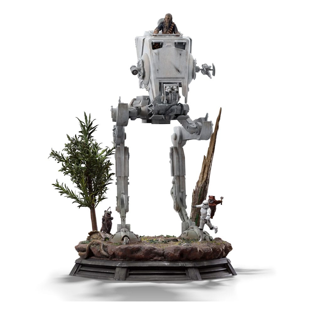 Star Wars AT ST and Chewbacca Demi Art Scale Statue 120 53 cm