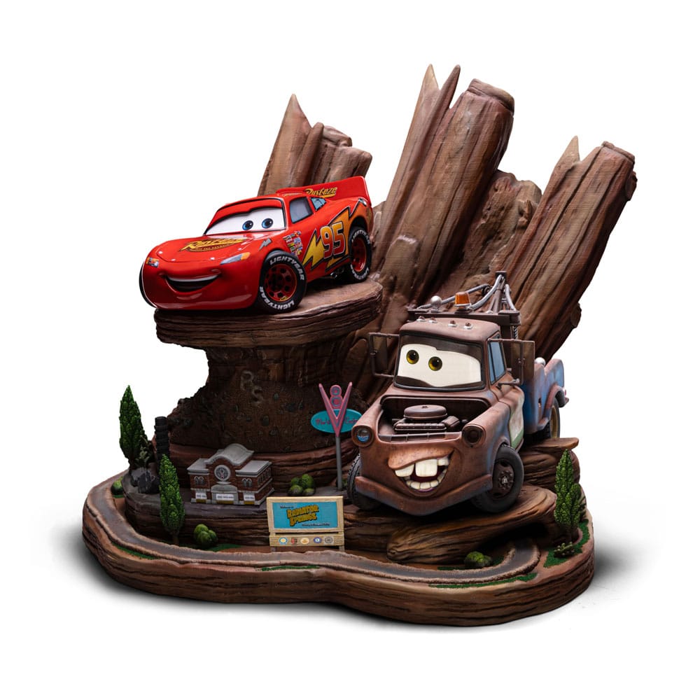 Cars Lightning McQueen and Tow Mater Deluxe Art Scale Statue 110 31 cm