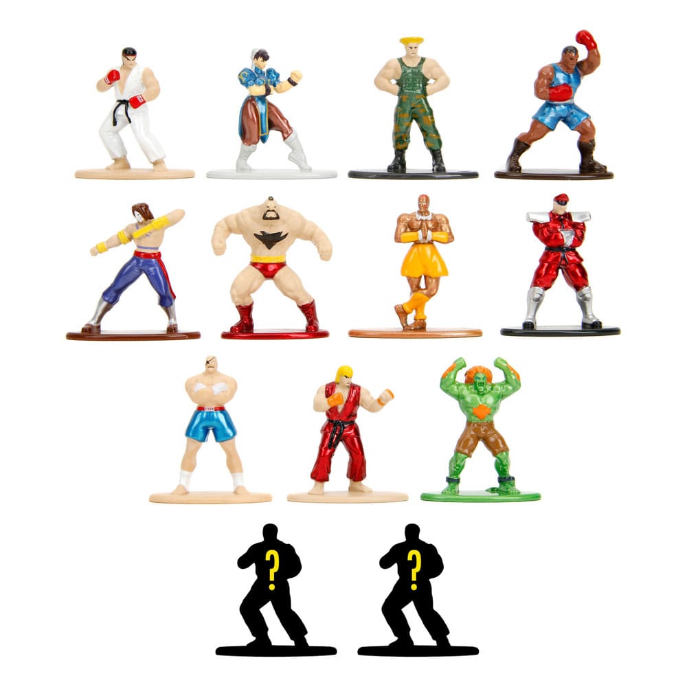 Street Fighter Diecast Mini Figures Nano Metalfigs Display 6 cm Pack of 24