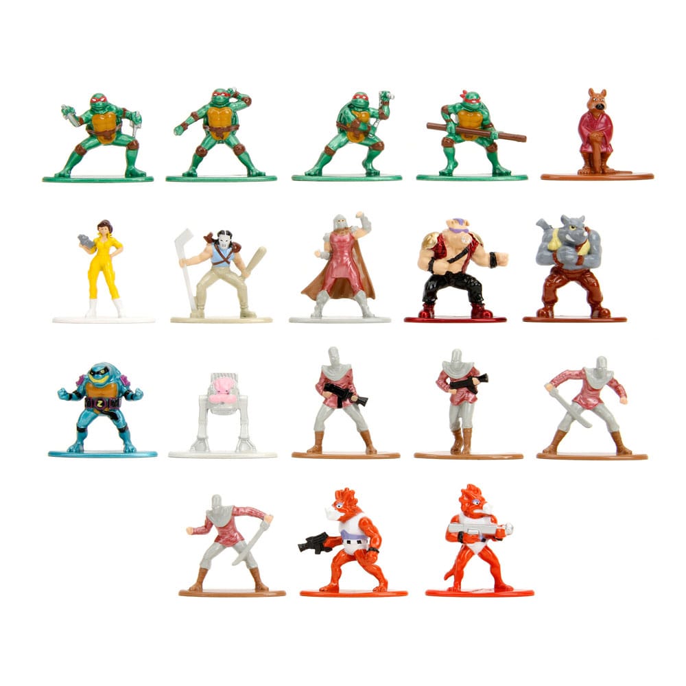 Teenage Mutant Ninja Turtles 18 Pack Diecast Mini Figures Wave 2 Nano Metalfigs 4 cm