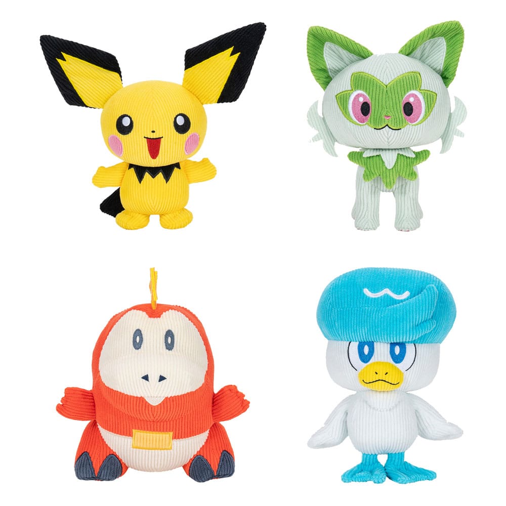 Pokemon Select Corduroy Plush Figures Assortment 20 cm 6 Pack