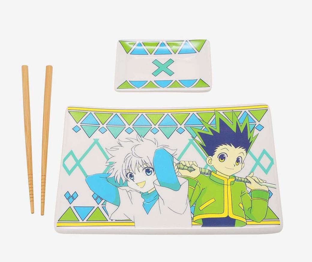 Hunter x Hunter Gon and Killua Ceramic Sushi Set with Chopsticks