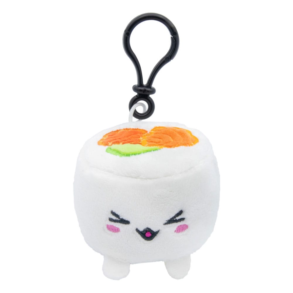 Plushi Uramaki Sushi with Salmon Plushi Plush Figure and Keychain 7 cm