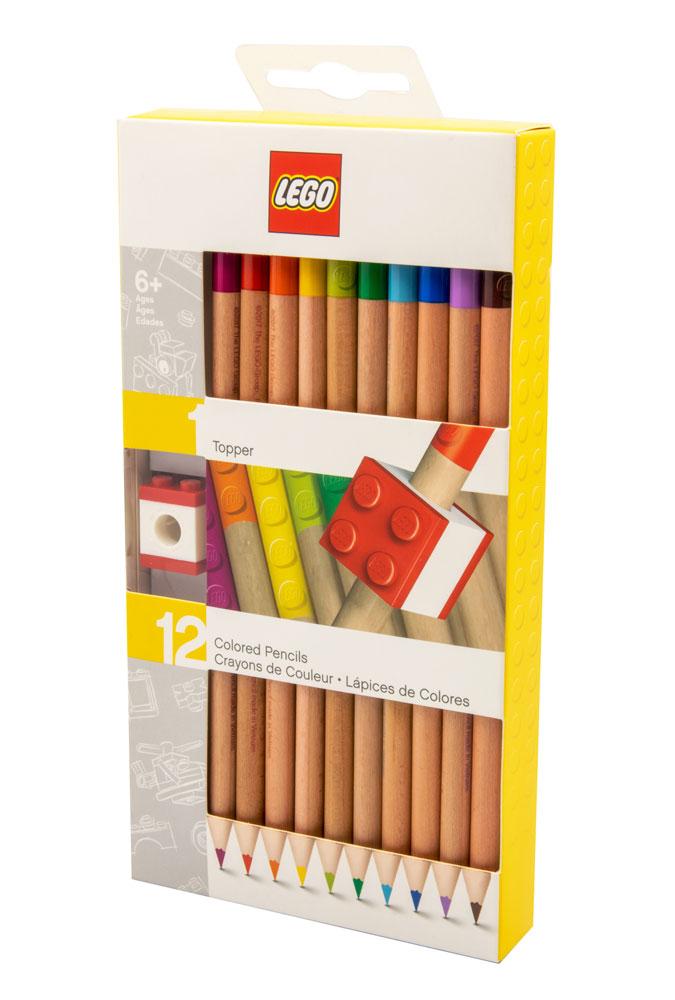 LEGO Coloured Pencil Set 12 Pack with Topper