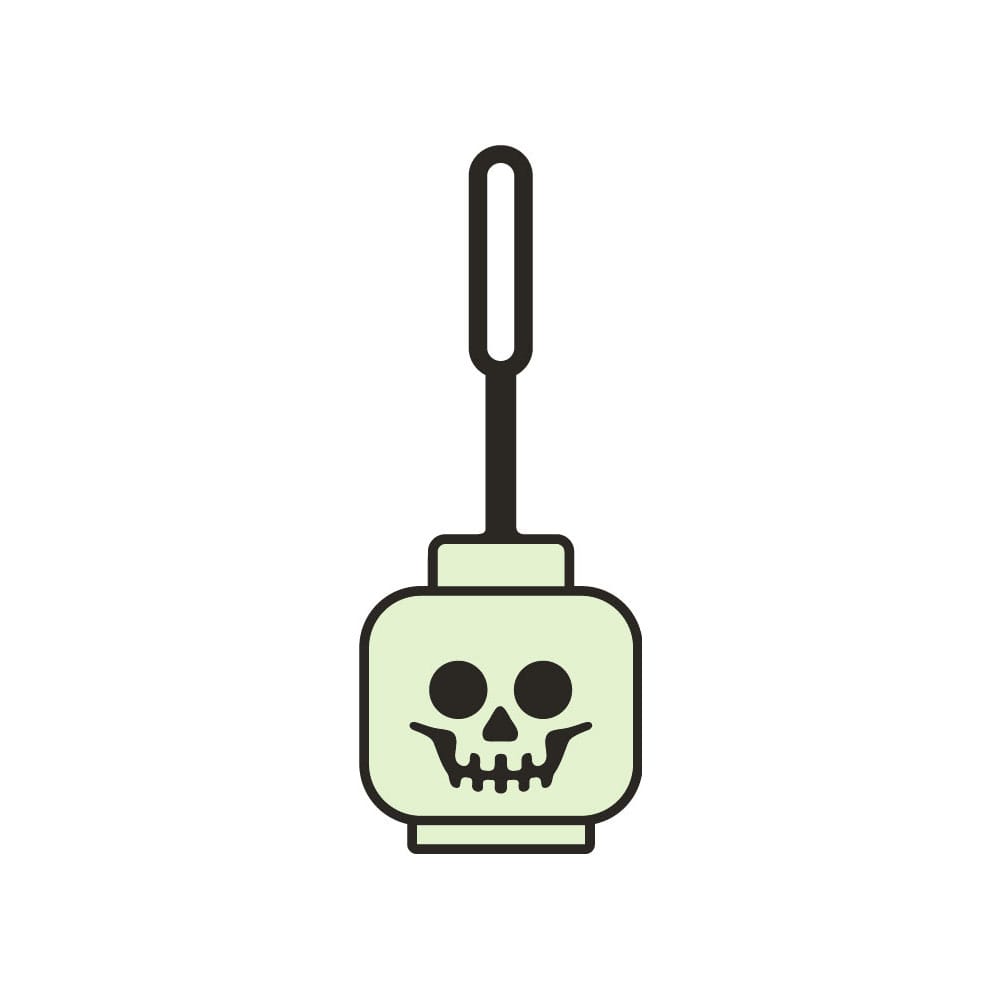 LEGO Minifigures Skeleton Head Luggage Tag Glow in the Dark 10 cm