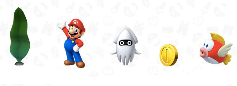 World of Nintendo Super Mario Diorama Set Underwater Scene Pack