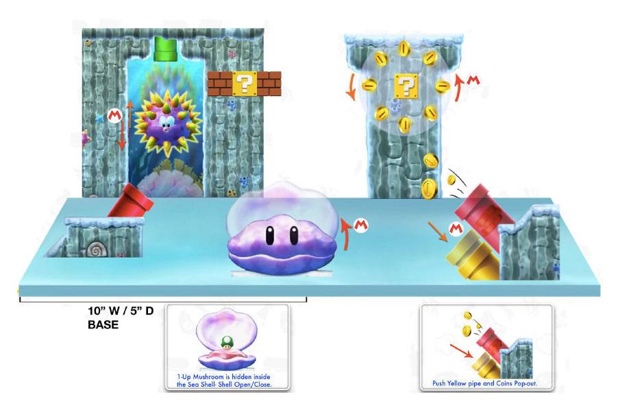 World of Nintendo Super Mario Underwater Deluxe Playset with Figures