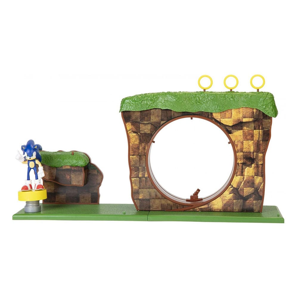 Sonic The Hedgehog Green Hill Zone Playset with Figures and Features