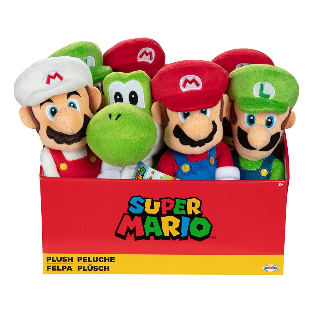 Super Mario Plush Character Figures 23 cm Assortment 8 Pack