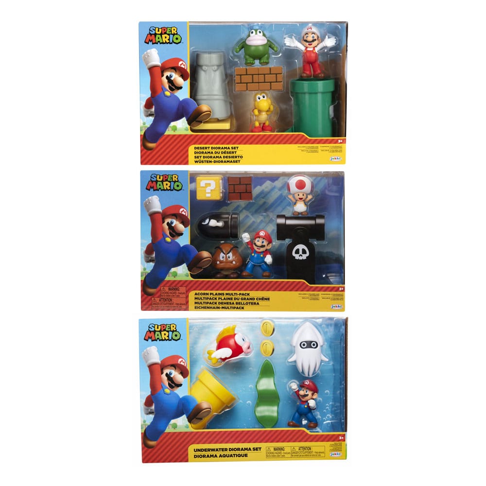 World of Nintendo Super Mario Diorama Set Collection 6 Pack