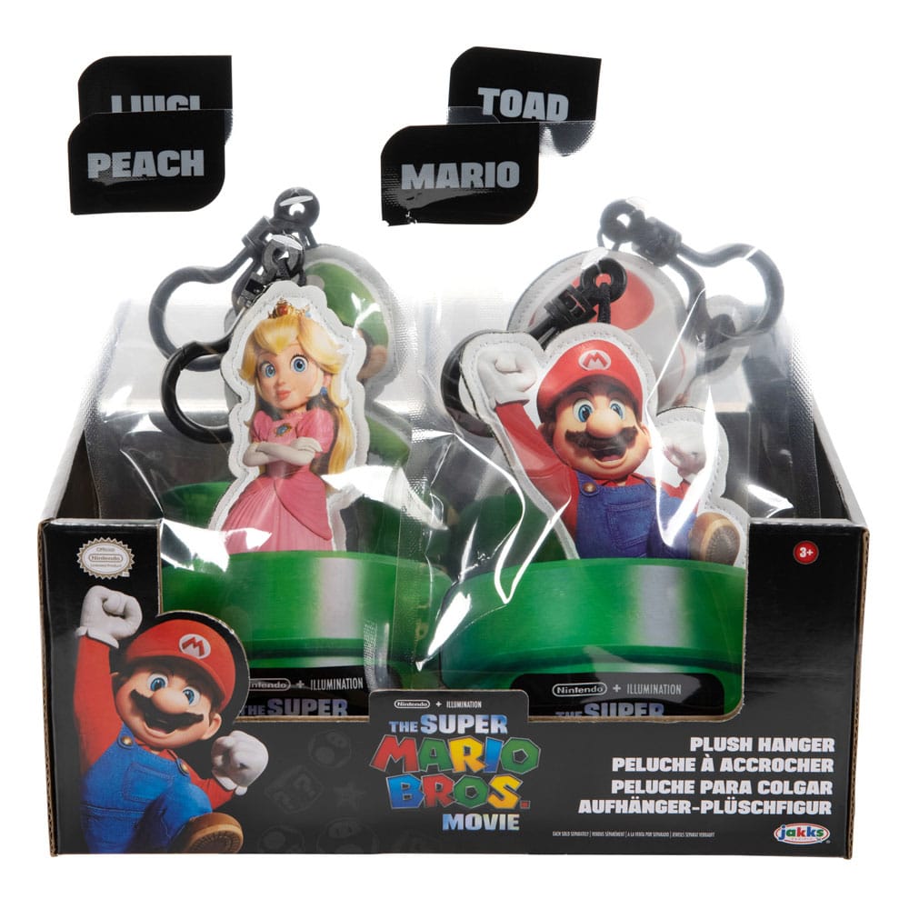 Super Mario Bros Movie Mini Plush Keychain Set 8 cm Assortment of 12