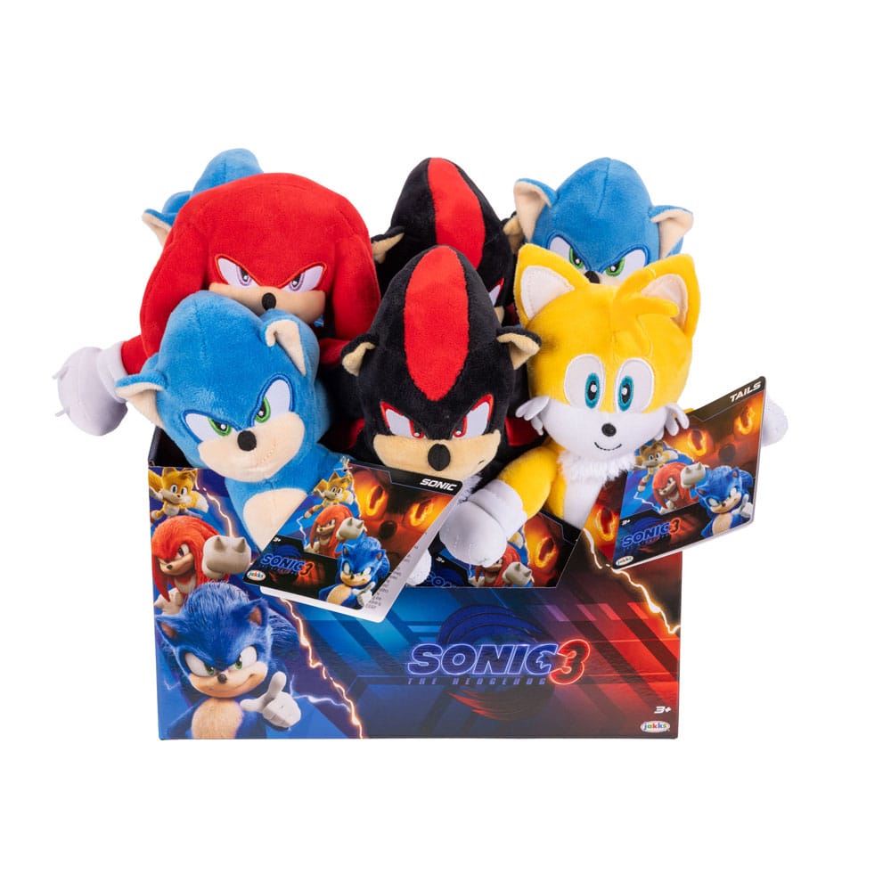 Sonic The Hedgehog Movie 3 Plush Figures Wave 1 23 cm Assortment of 8