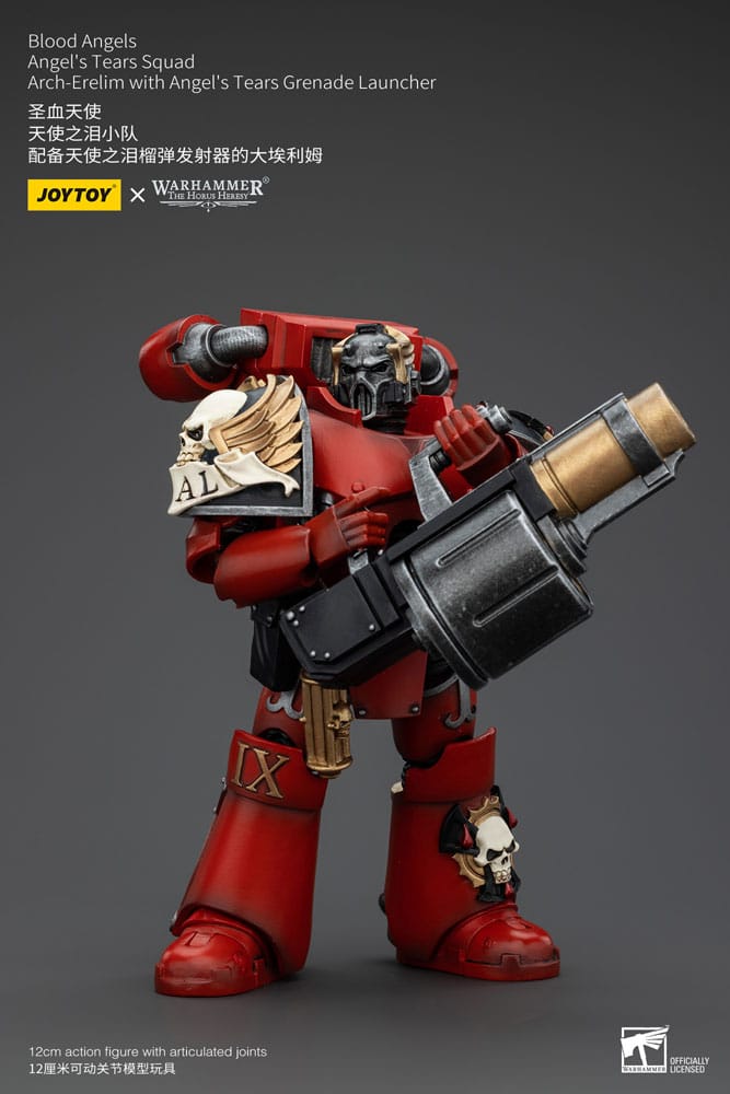 Warhammer Arch Erelim with Angels Tears Grenade Launcher Blood Angels Angels Tears Squad The Horus Heresy Action Figure 12 cm