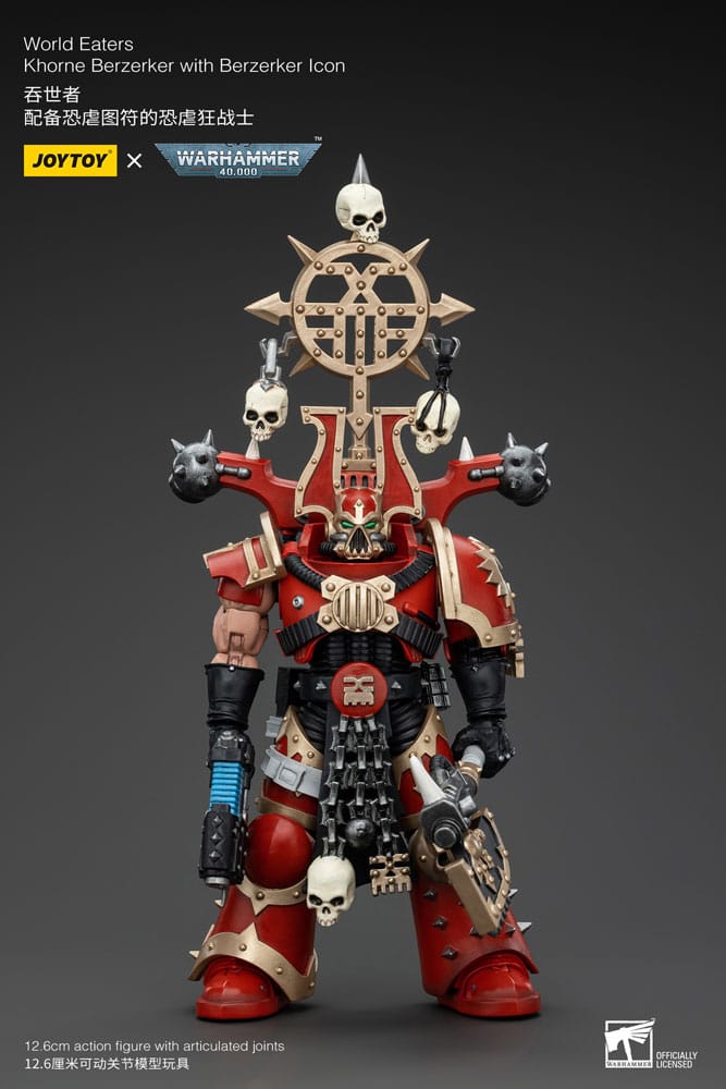 Warhammer Khorne Berzerker with Berzerker Icon World Eaters Warhammer 40k Action Figure 13 cm
