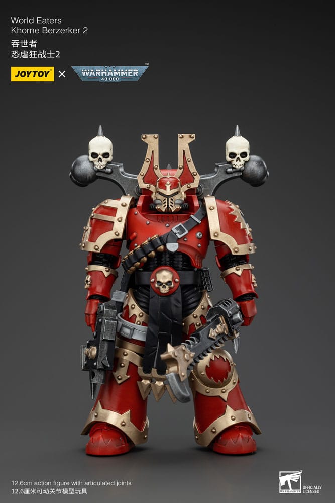 Warhammer Khorne Berzerker Two World Eaters Warhammer 40k Action Figure 13 cm