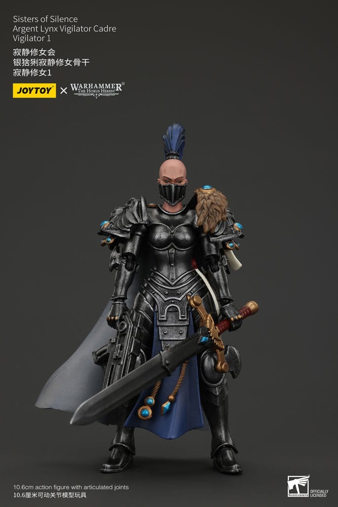 Warhammer Vigilator One Sisters of Silence Argent Lynx The Horus Heresy Action Figure 19 cm