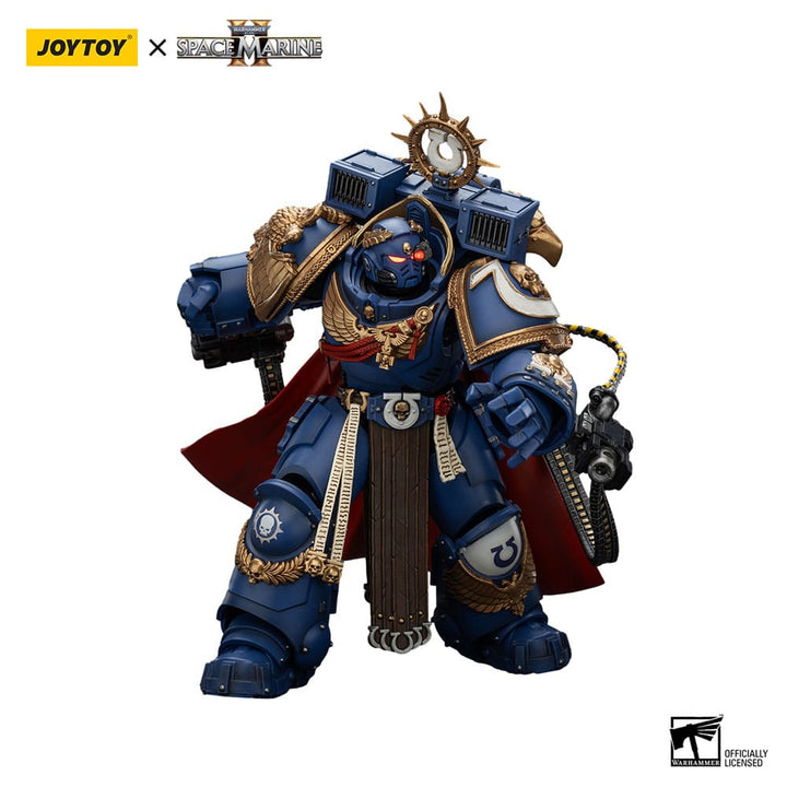 Warhammer 40k Ultramarines Marneus Calgar Chapter Master with MKX Gravis Armour and Gauntlets of Ultramar Action Figure
