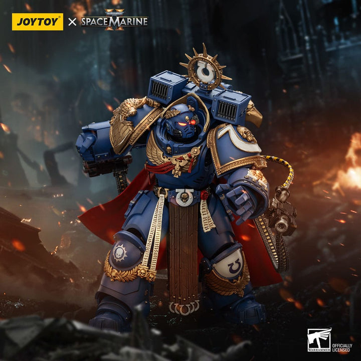 Warhammer 40k Ultramarines Marneus Calgar Chapter Master with MKX Gravis Armour and Gauntlets of Ultramar Action Figure