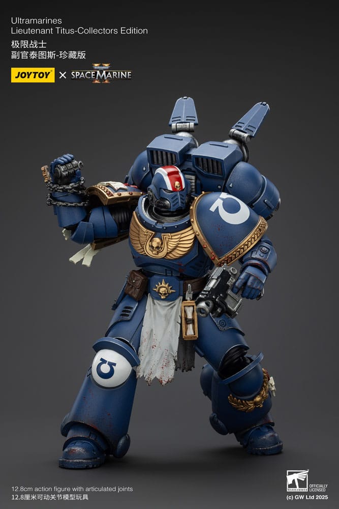 Warhammer 40000 Space Marine 2 Ultramarines Lieutenant Titus Collectors Edition Action Figure