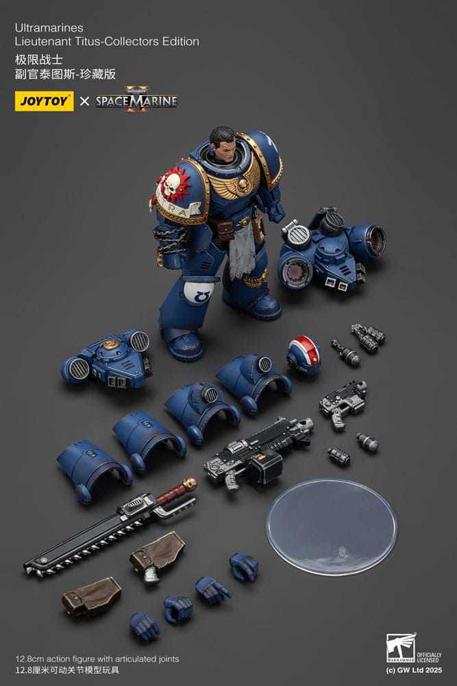 Warhammer 40000 Space Marine 2 Ultramarines Lieutenant Titus Collectors Edition Action Figure