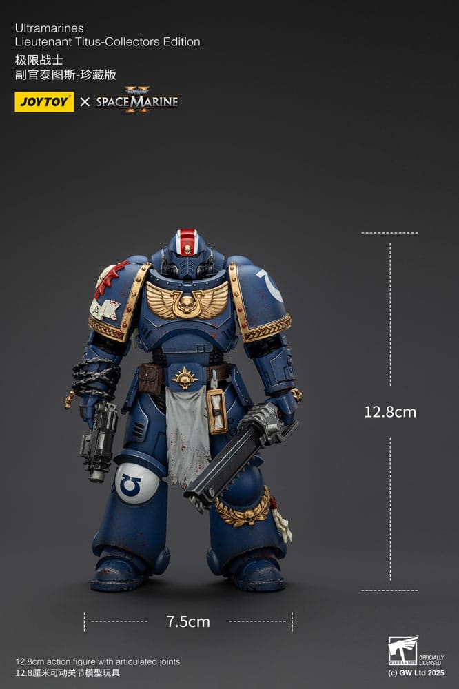 Warhammer 40000 Space Marine 2 Ultramarines Lieutenant Titus Collectors Edition Action Figure