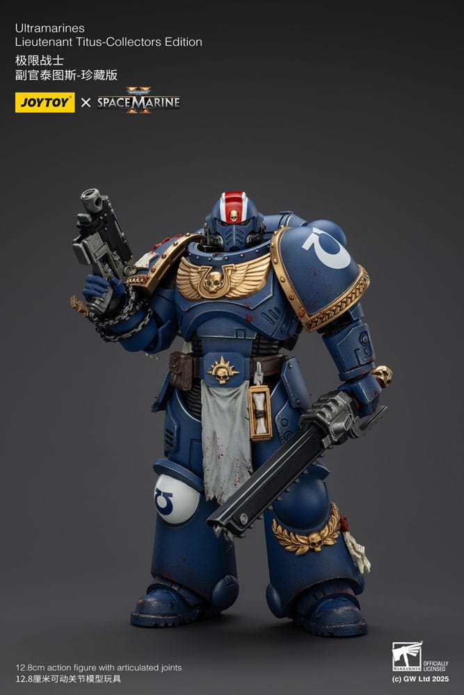 Warhammer 40000 Space Marine 2 Ultramarines Lieutenant Titus Collectors Edition Action Figure