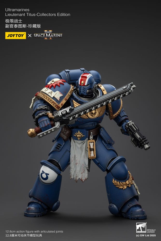 Warhammer 40000 Space Marine 2 Ultramarines Lieutenant Titus Collectors Edition Action Figure