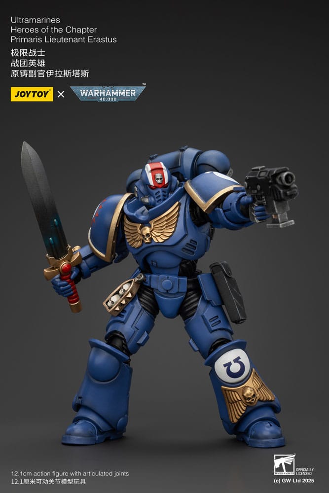 Warhammer 40k Primaris Lieutenant Erastus Ultramarines Action Figure 1 18 Scale